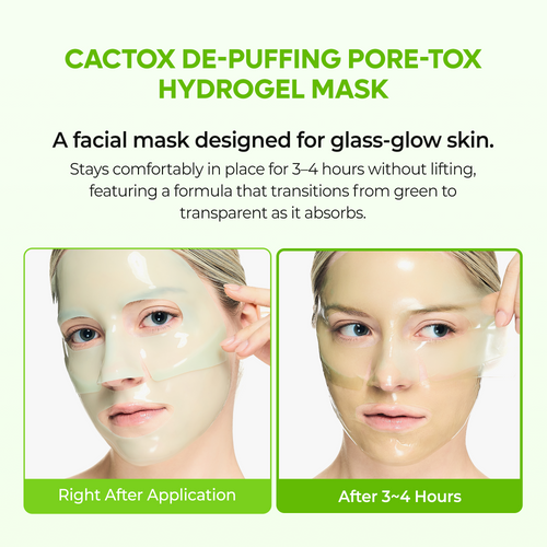 CACTOX De-Puffing Pore Tox Gel Mask 4EA