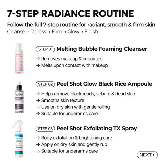 Dr. Melaxin 7-Step Radiance Routine Set | Ultimate Glass Skin Glow